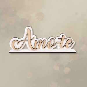 Letras Decorativas Amo-te com Base