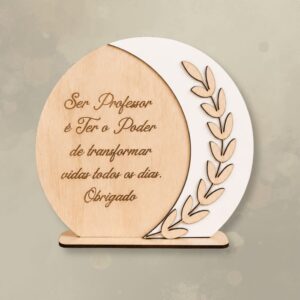 Placa de Mesa "Ser Professor - Transformar Vidas"