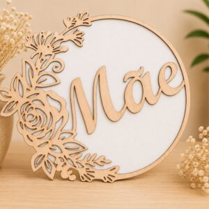 Aro Decorativo Mãe com Flores
