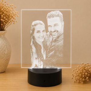 Luminária LED Retrato Personalizado em Acrílico