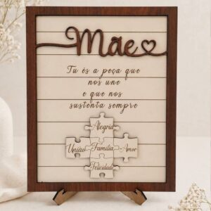 Quadro Personalizado "Mãe, a Peça que nos Une"