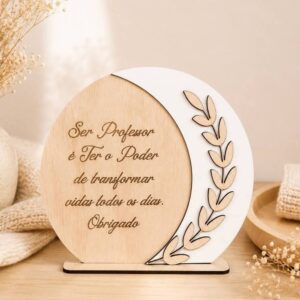Placa de Mesa "Ser Professor - Transformar Vidas"