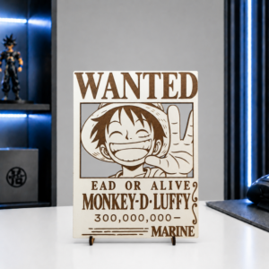 Placa de Mesa Procurado Monkey D. Luffy (Wanted) - One Piece
