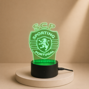Luminária LED 3D Emblema Sporting C.P.